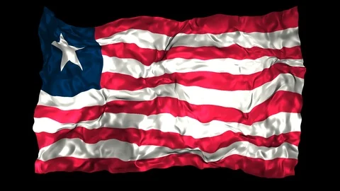 Liberia flag Stock Footage 110821302