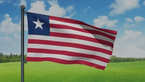 Liberia Flag Video stock 153254510