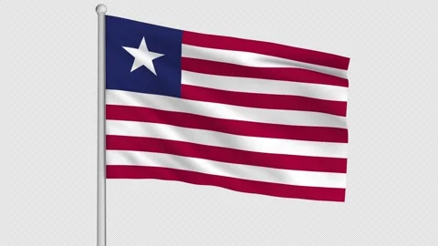 Liberia Flag Stock Footage 212094737