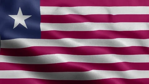 Liberia flag Front Stock Footage 318666378