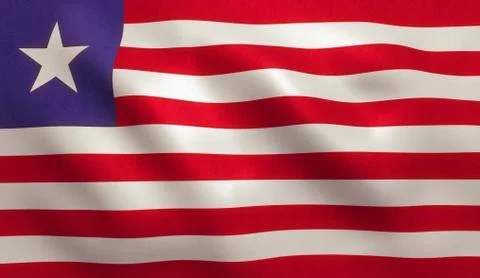 Liberia Flag Stock Illustration