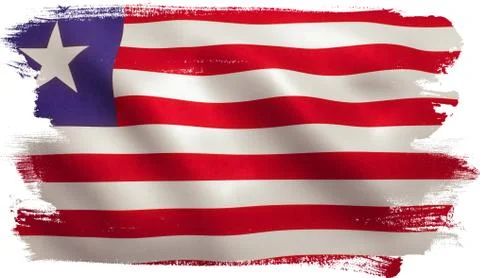 Liberia Flag Stock Illustration