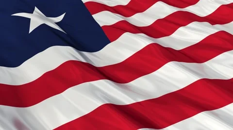 Liberia flag Seamless 스톡 동영상 49086889
