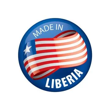 Liberia flag, vector illustration on a white background. Liberia flag, vec... Foto stock