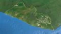 Liberia, glide over the map, outlined 4k or 4k+ Resolution