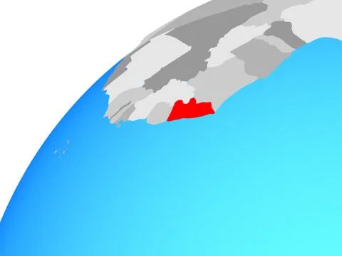 Liberia on globe Illustrazione stock