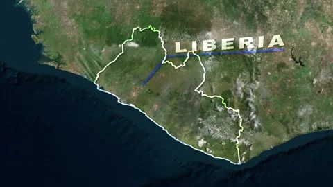 Liberia Map Animation Stock Footage 273588231