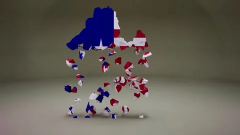 Liberia Map With Flag Stock Footage 324375827