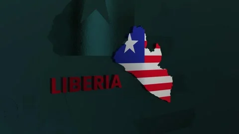 Liberia Map Stock Footage 279751741