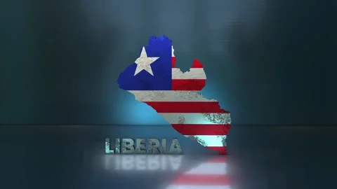 Liberia Map Stock Footage 283077153