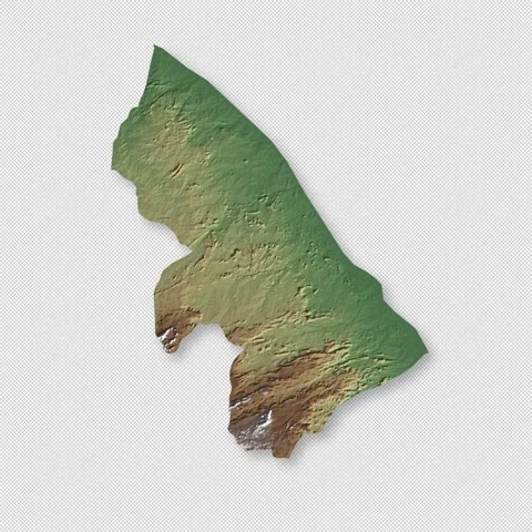 Liberia Rotating 3D Relief Map Seamless Loop, Alpha Channel 4K Stock Footage 340710440