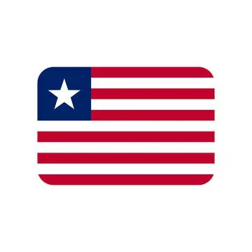 Liberia vector flag isolated on white background Stock-Illustration