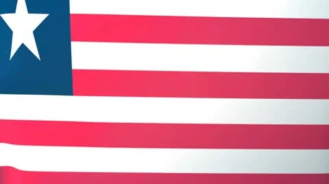 Liberia Waving Flag Stock Footage 10762111