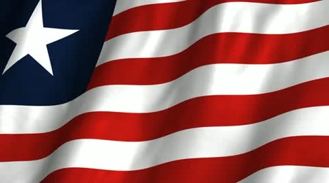 Liberia Waving Flag Stock Footage 12299449