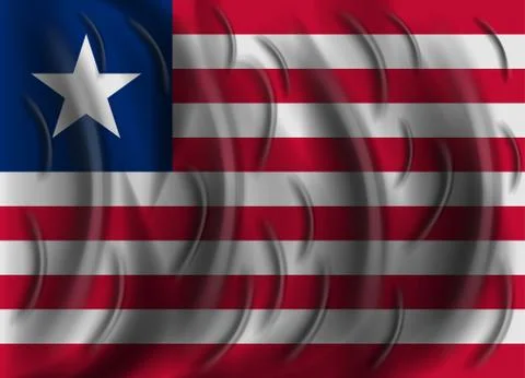 Liberia wind flag Stock Illustration