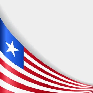 Liberian flag background. Vector illustration. Stock Illustration