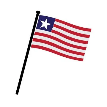 Liberian flag Stock Illustration