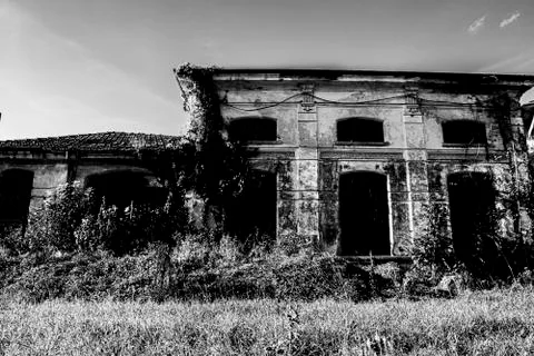 Liberty abandoned bnw Stock Photos