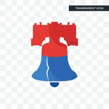 Liberty bell vector icon isolated on transparent background, liberty bell log Stock Illustration