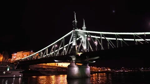 Liberty Bridge in Budapest Stock Footage 218115108