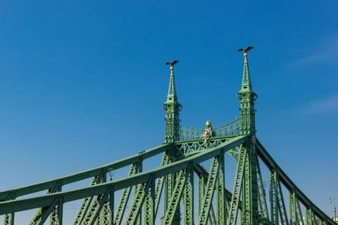Liberty bridge in Budapest Stock Photos