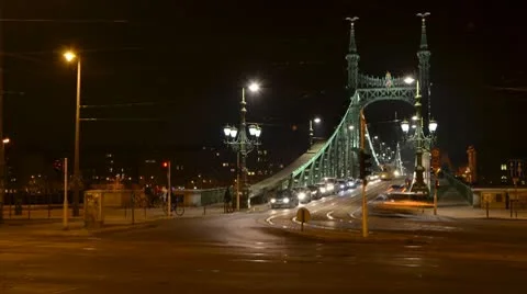 Liberty bridge, Hungary Stock Footage 10787353