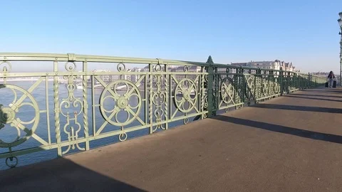 Liberty Bridge Walking Hyperlapse in Budapest, Hungary Stock Footage 127210317