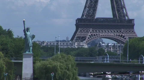 Liberty Eiffel 01 Stock Footage