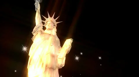 Liberty statue animation Stock Footage 28735638