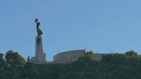 Liberty Statue in Budapest Stock Footage 92742946