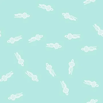 Liberty statue line seamless pattern Stock Illustration