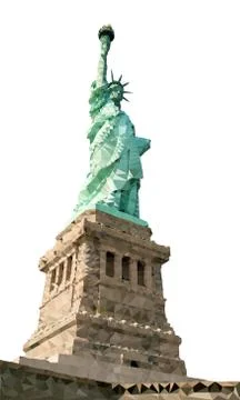 Liberty Statue Polygon Vector Stock Illustration