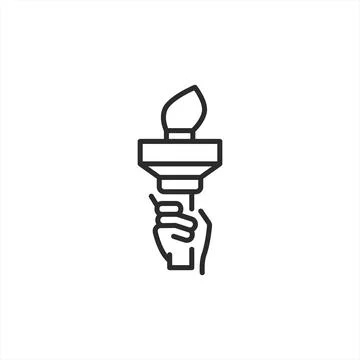 Liberty Torch Icon Stock Illustration