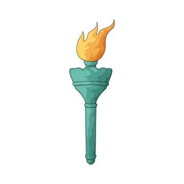 Liberty torch illustration Stock Illustration