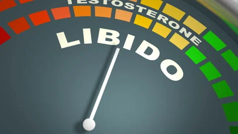 Libido and testosterone meter scales. The libido level measuring device Stock Footage 220819110