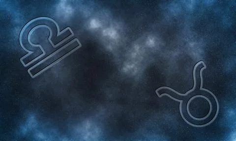 Libra and Taurus Compatibility Stock Illustration