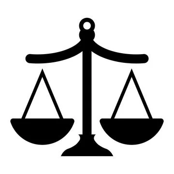Libra black vector icon on white background Stock Illustration