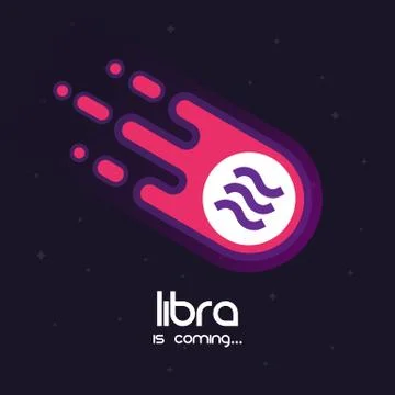 Libra coin meteor Stock Illustration