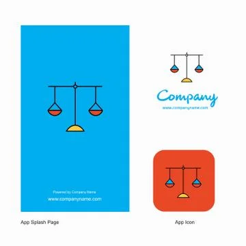 Libra  Company Logo App Icon and Splash Page Design. Creative Business App De Stock Illustration
