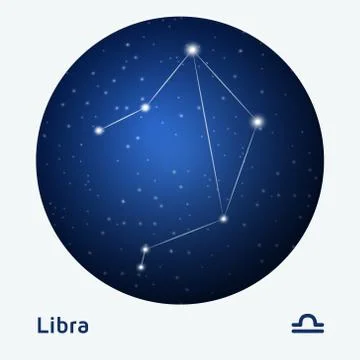 Libra constellation Illustrazione stock