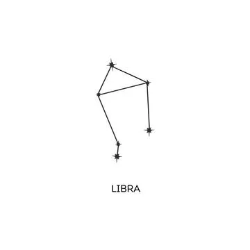 Libra constellation vector illustration Stock Illustration