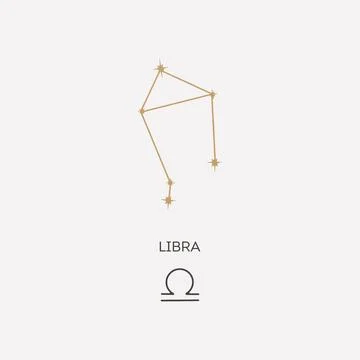 Libra constellation vector illustration Stock Illustration