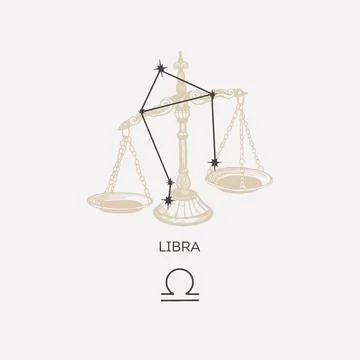 Libra constellation vector illustration Stock Illustration