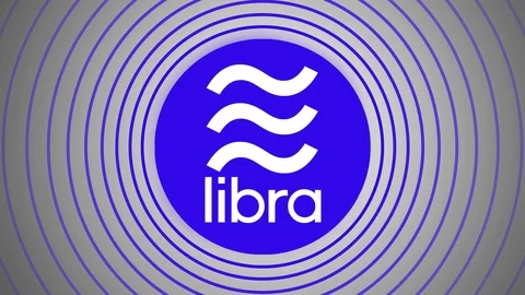 Libra cryptocurrency coin newly introduced to world digital money Stock-Footage 116878486