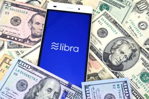 Libra Facebook Cryptocurrency Stock Photos