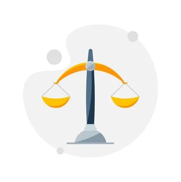 Libra flat icon. Scales flat icon. isolated design element Illustrazione stock