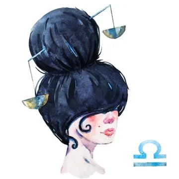 Libra horoscope vector Stock Illustration