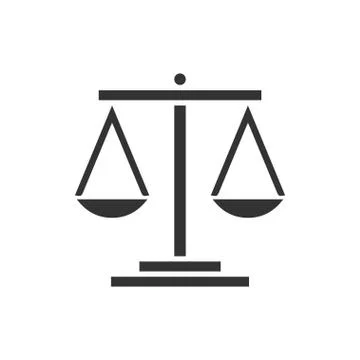 Libra icon flat Stock Illustration