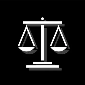 Libra icon flat Stock Illustration