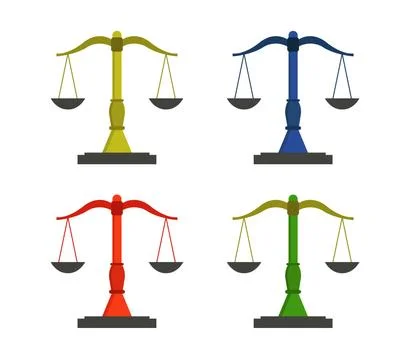 Libra icon illustrated in vector on white background Stock Illustration